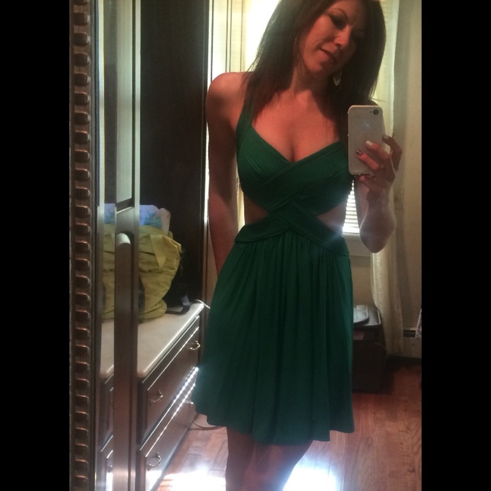 B.C.B.G. sexy Green Halter dress